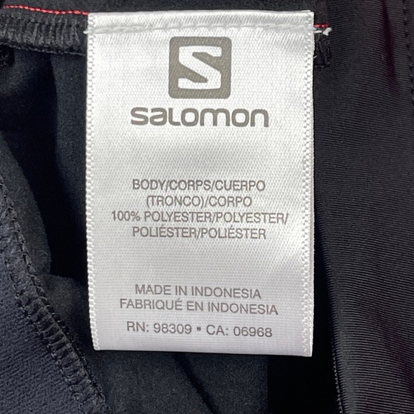 NEW Salomon Womens M Technical Training Jacket Hooded Full Zip Black Red C11213 - Picture 8 of 10